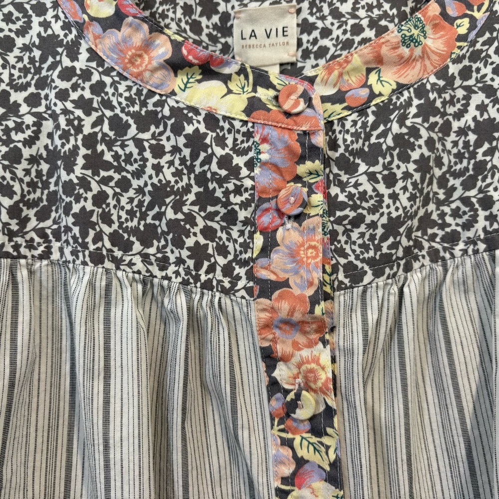 La Vie Mixed Print Blouse - Picture 3 of 4